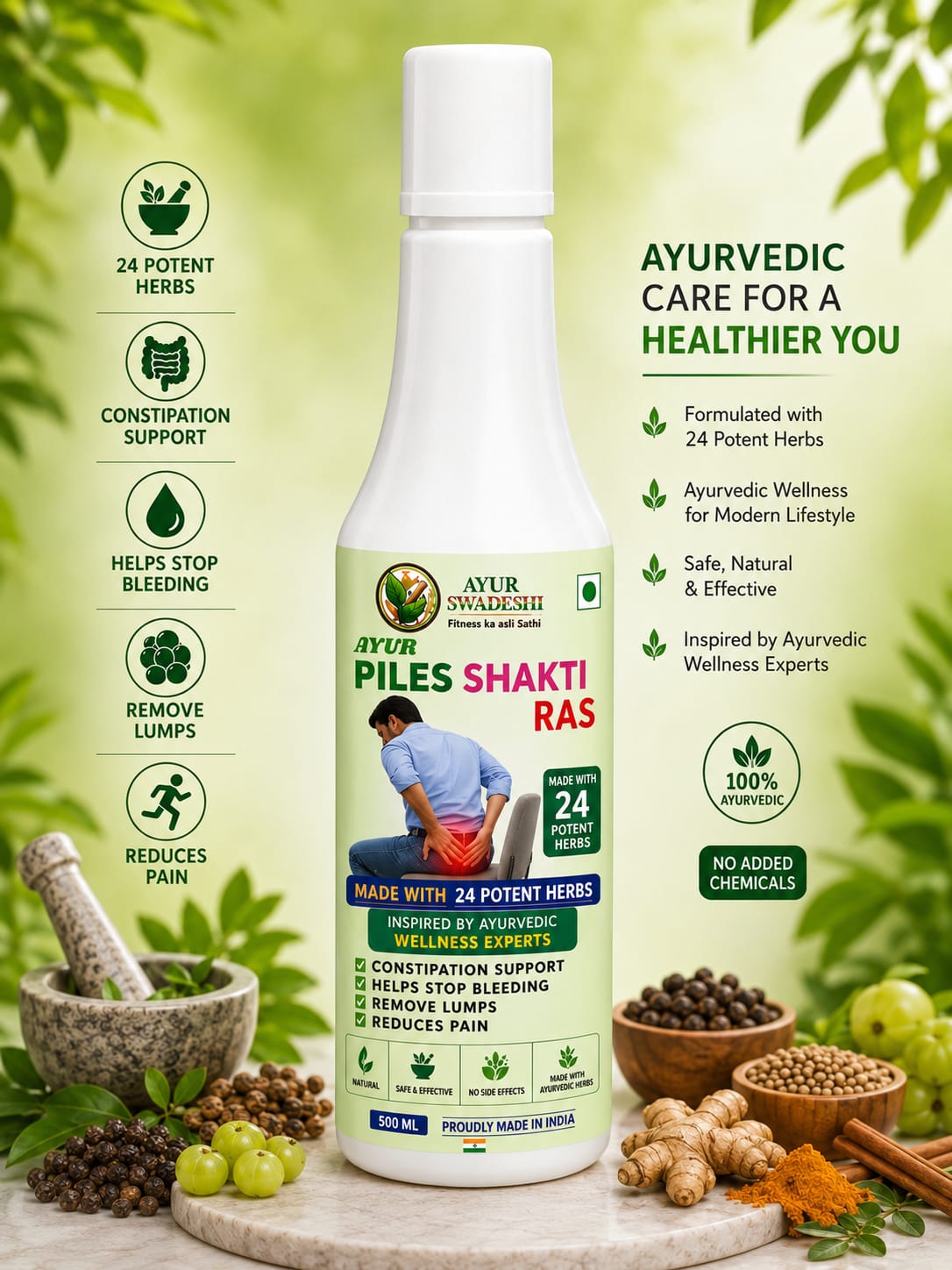 AYUR PILES SHAKTI RAS (500ml.)