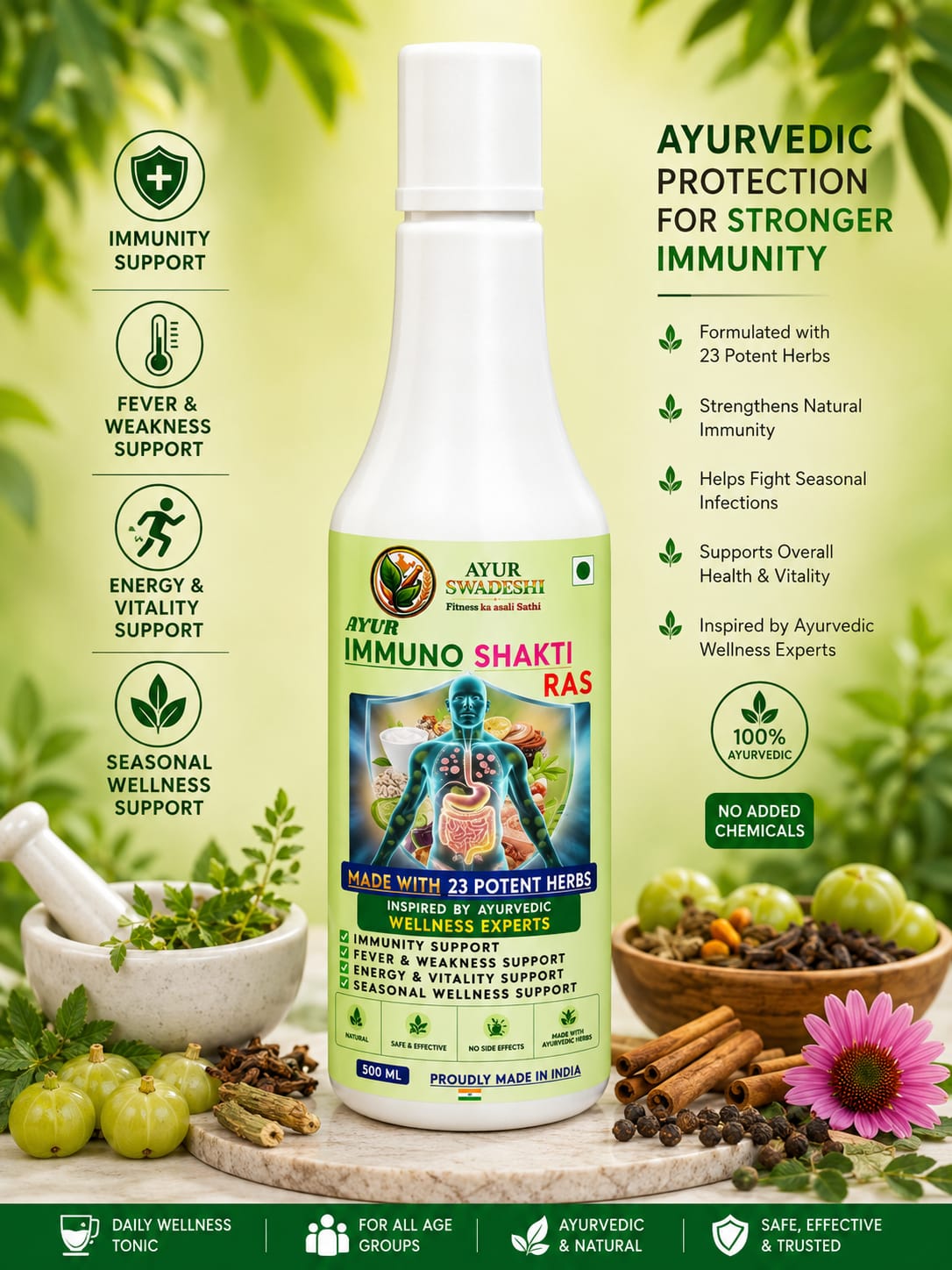 AYUR IMMUNO SHAKTI RAS (500 ML.)