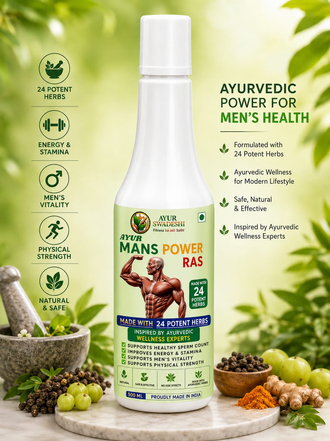 AYUR MANS POWER RAS (500ML.)