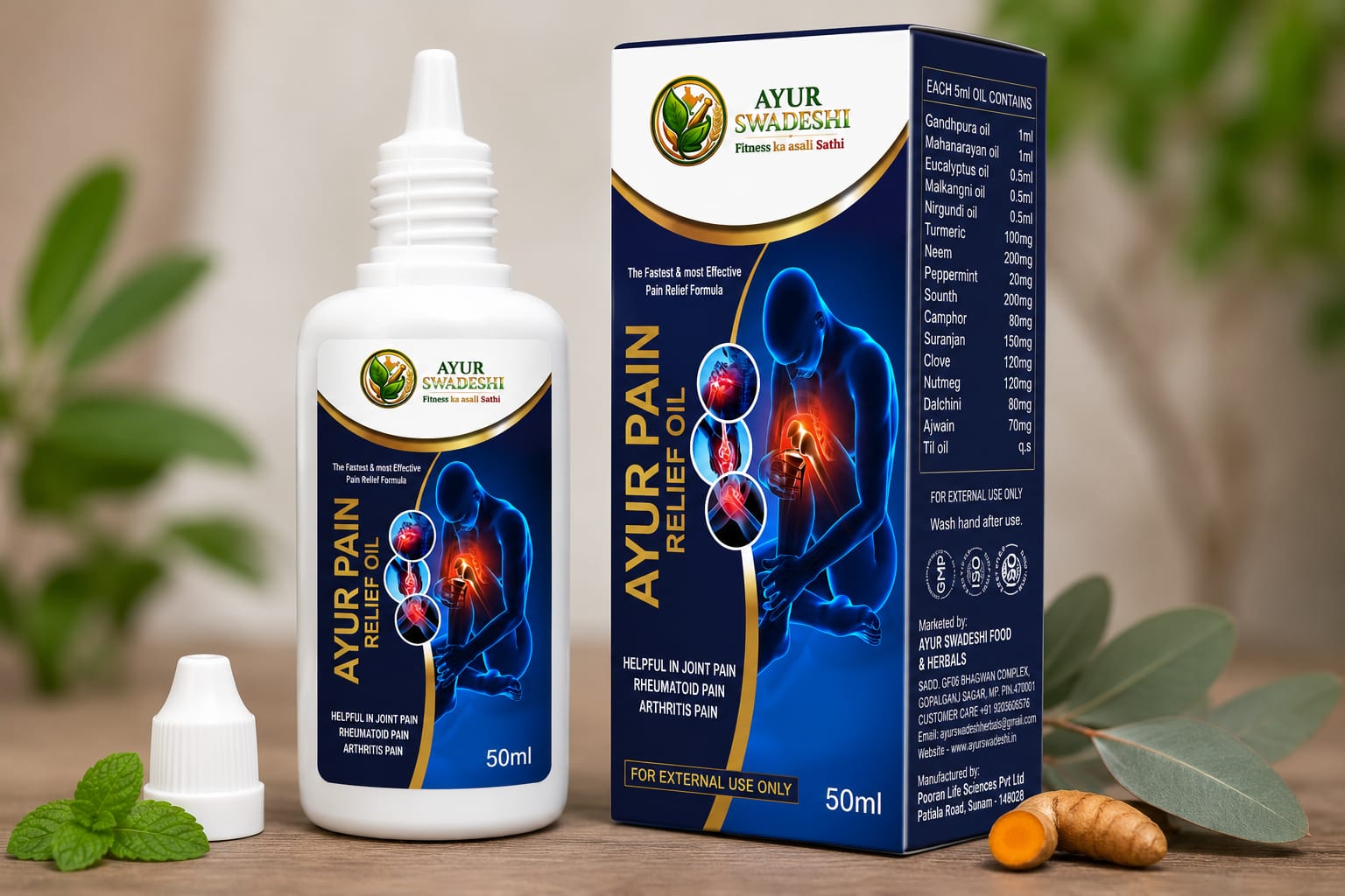 AYUR PAIN RELIEF OIL (50Ml.)
