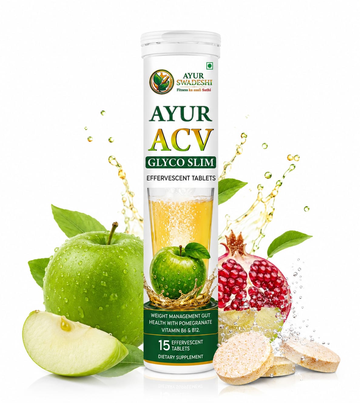 AYUR ACV GLYCO SLIM  (15) EFFERVESCENT TABLETS
